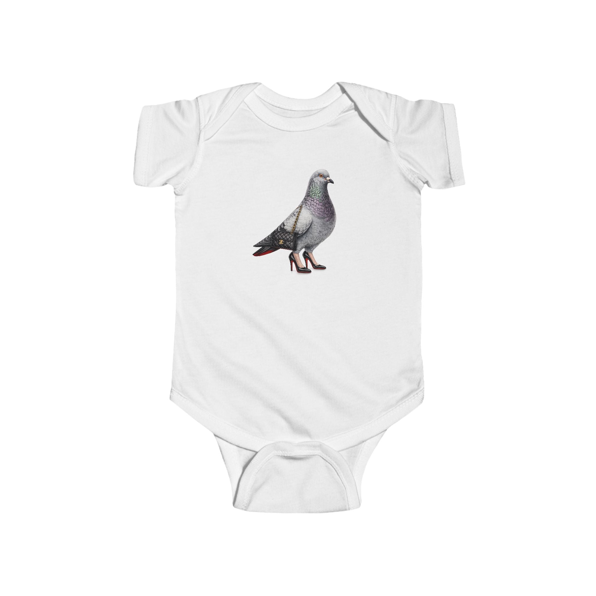 Customizable Meatpacking District NYC Pigeon Baby Onesie | New Yorker Reveal Infant Bodysuit