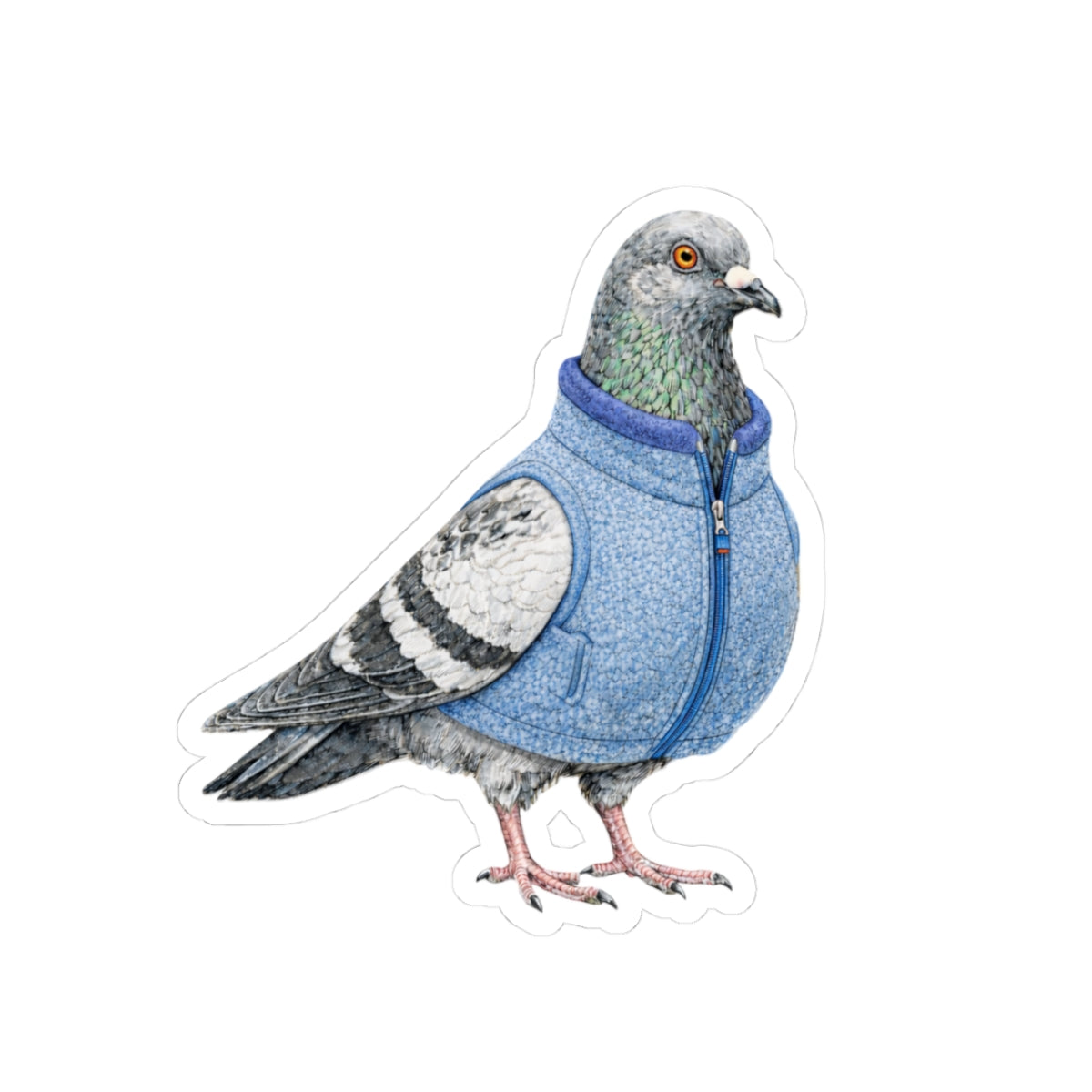 Financial District NYC Pigeon 3" x 3" Sticker