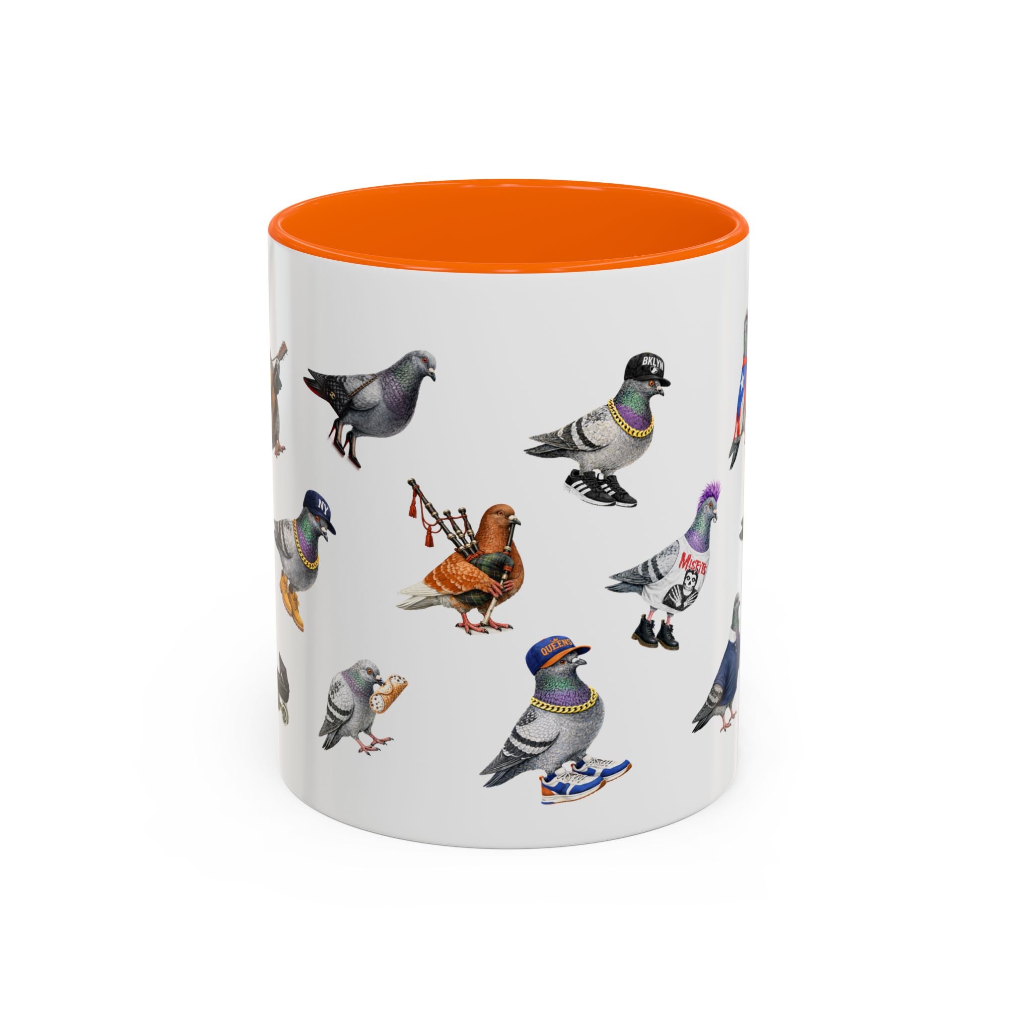 Pigeons of New York Colorful Mug | NYC Pigeon Bird Lovers Coffee Cup