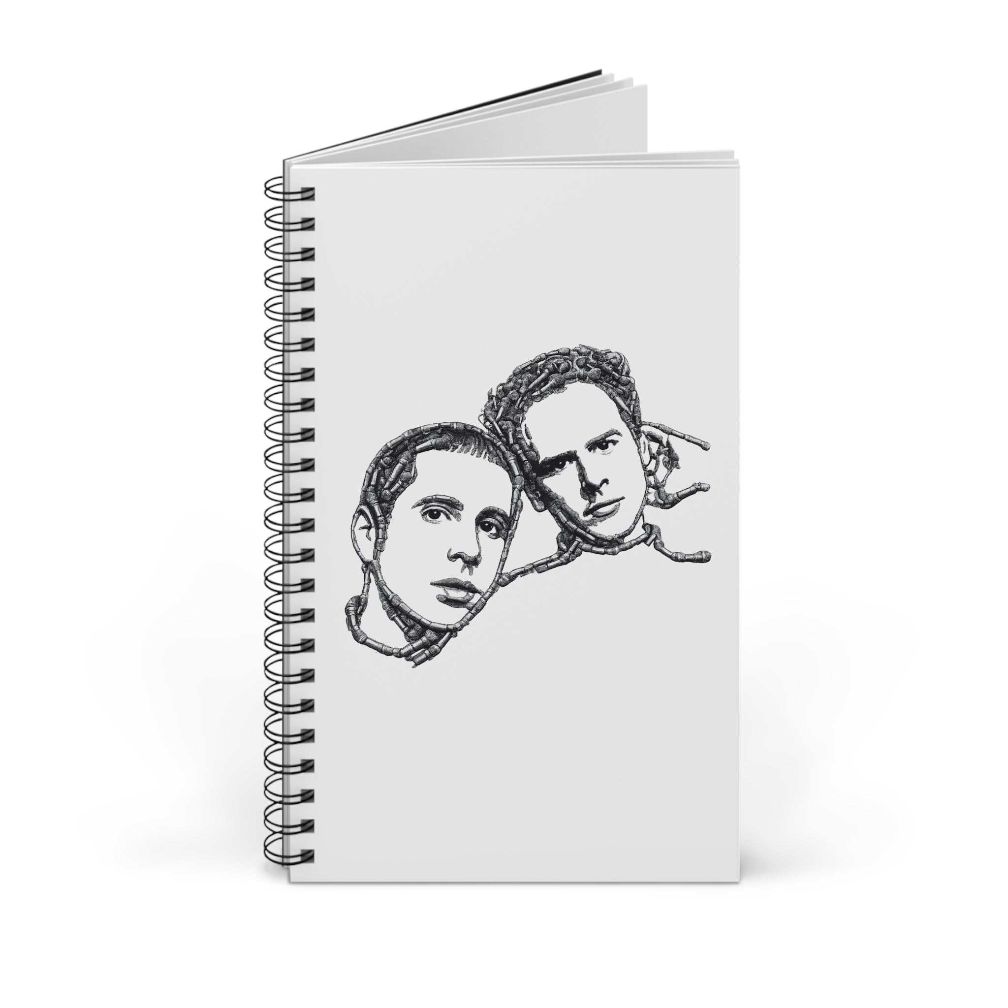 Customizable Microphone Simon & Garfunkel Spiral Journal | NYC Music Queens Folk Notebook