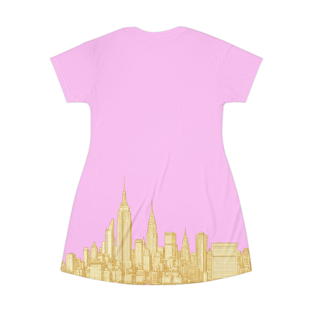 New York City Skyline T-Shirt Dress