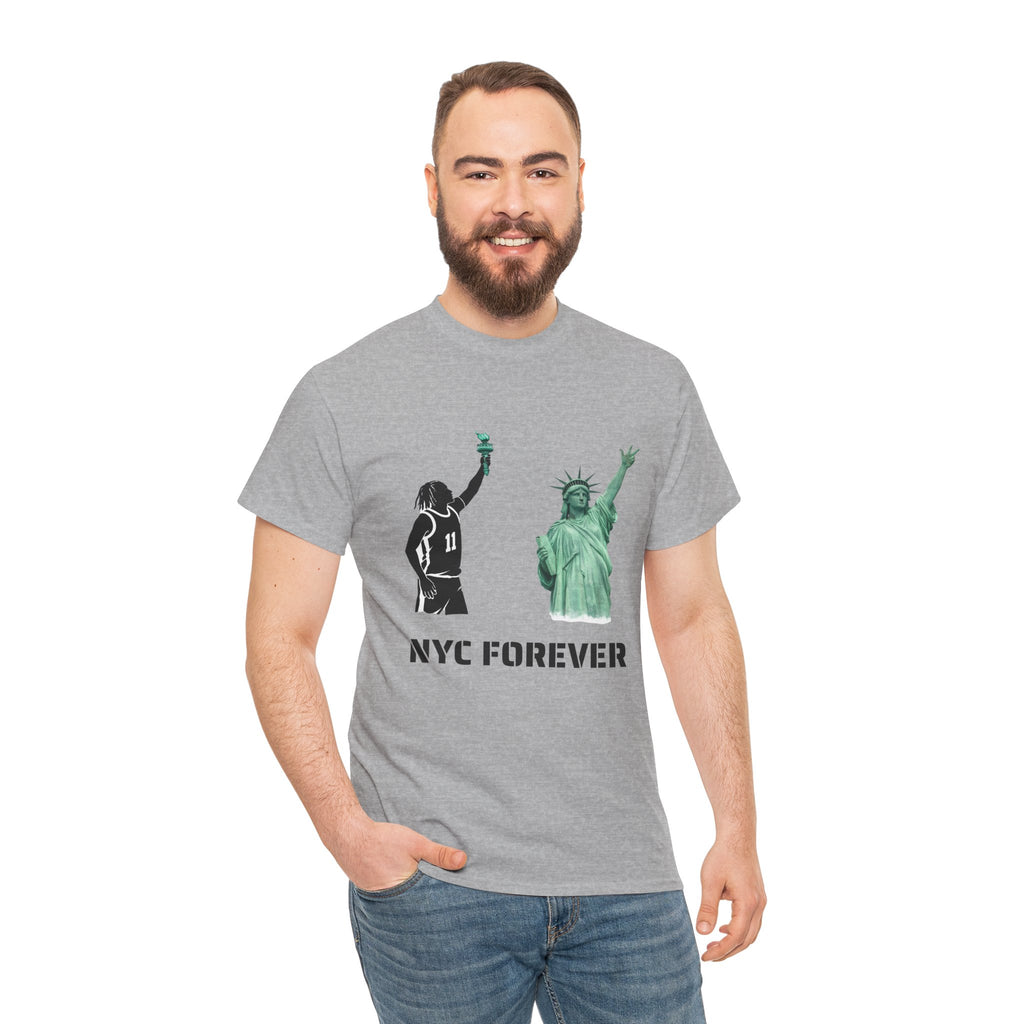 New York Forever Basketball Tee | Jalen Brunson Statue of Liberty T-Shirt