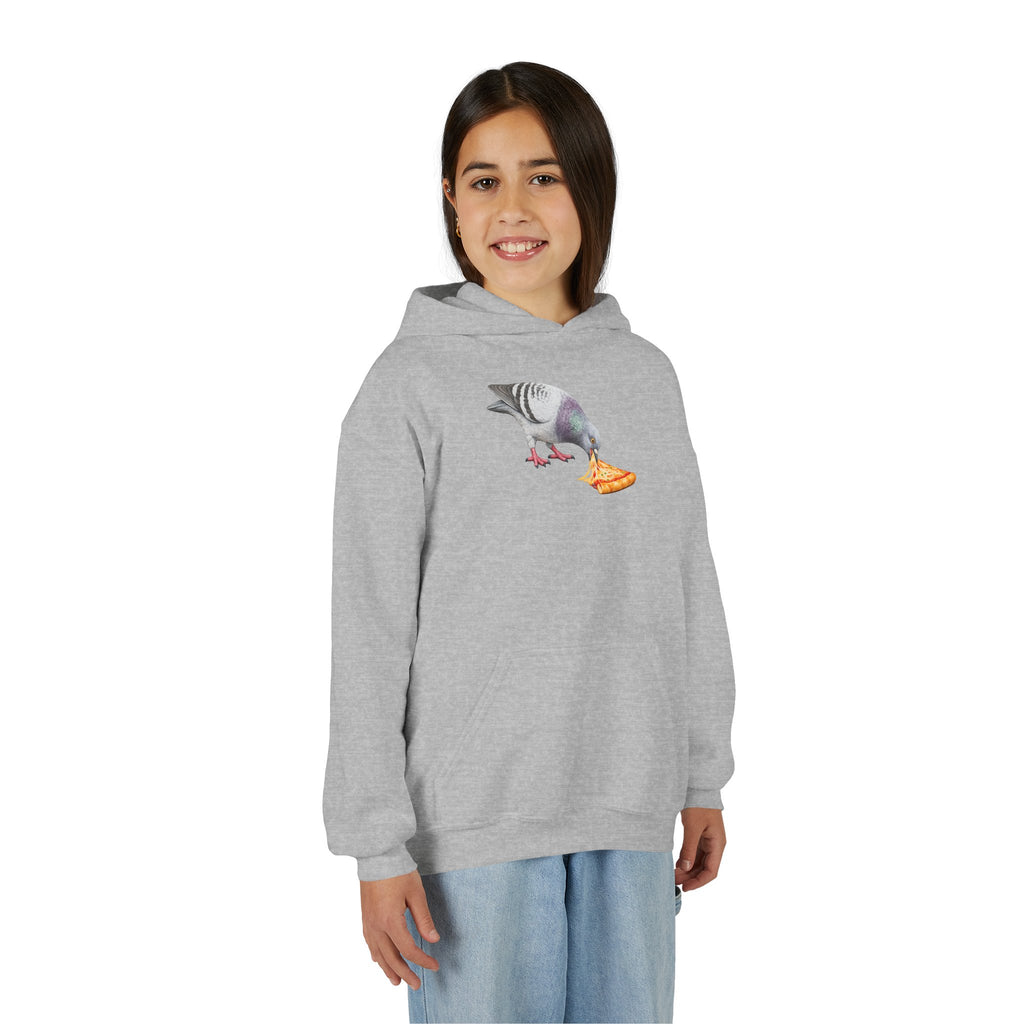 Customizable Little Italy NYC Pigeon NYC Kids Hoodie | New York Pizza Lover Bird Lovers Childrens Hooded Sweatshirt