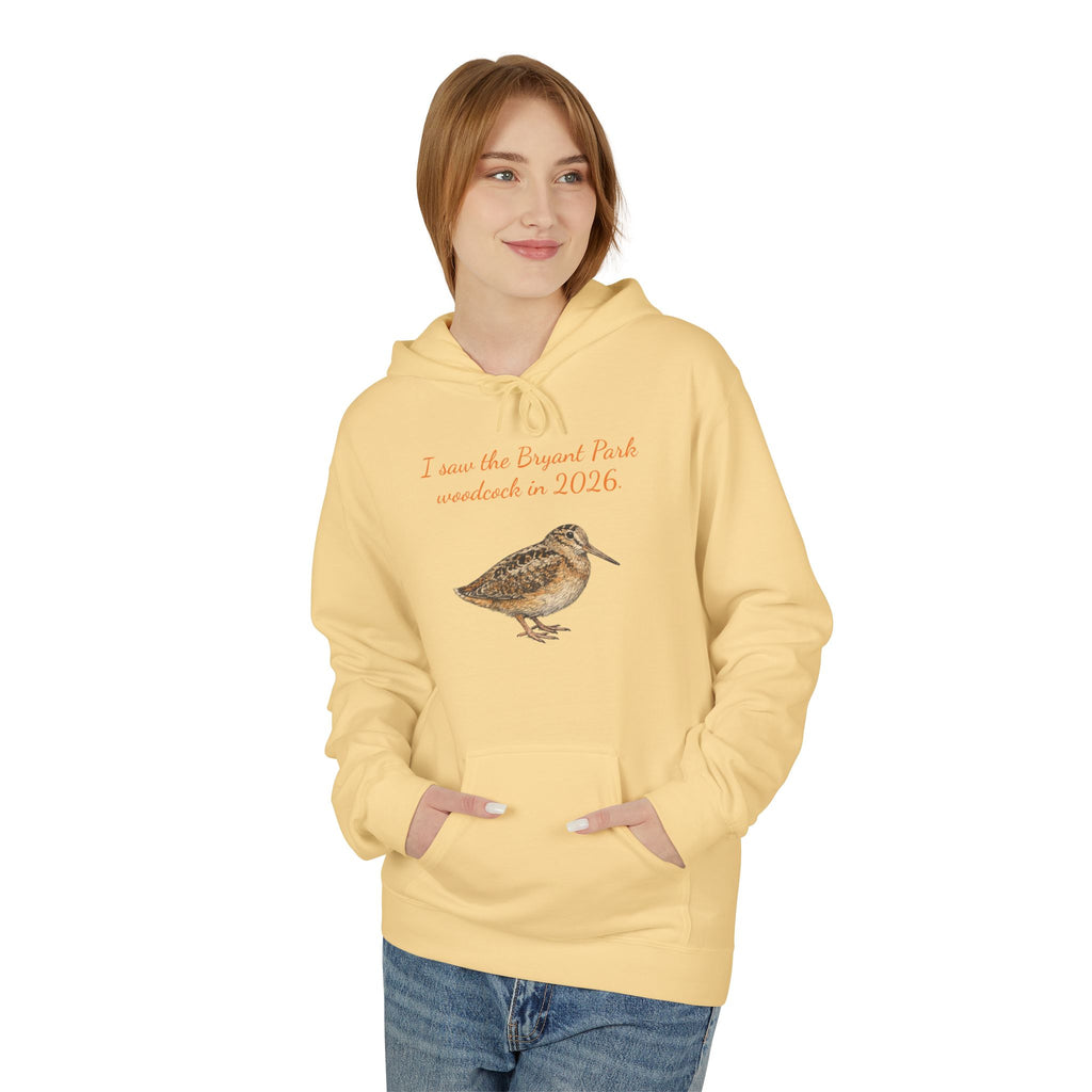 Bryant Park American Woodcock Bird Hoodie — Nature & Birdwatching Hooded Pullover Sweatshirt