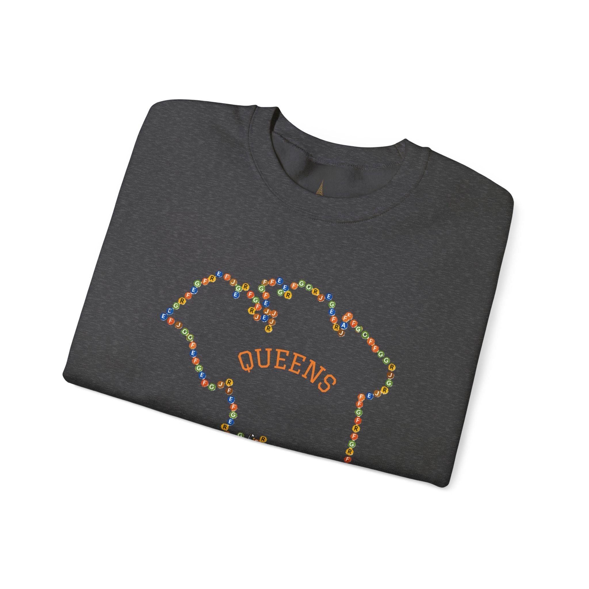 Queens Map Subway Signs Sweatshirt | NYC Crewneck Sweater