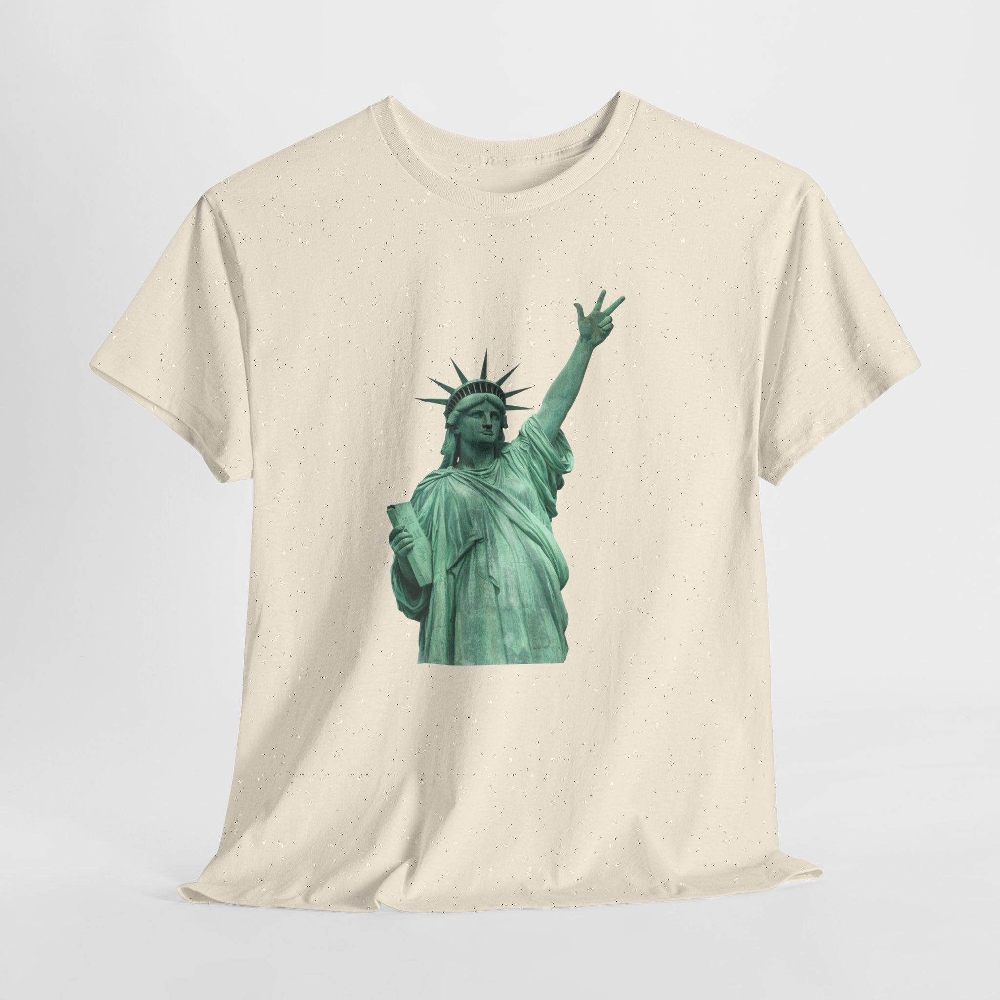 Customizable Statue of Liberty Three Points T-Shirt | NYC Jalen Brunson Basketball 3 Point Shot Tee