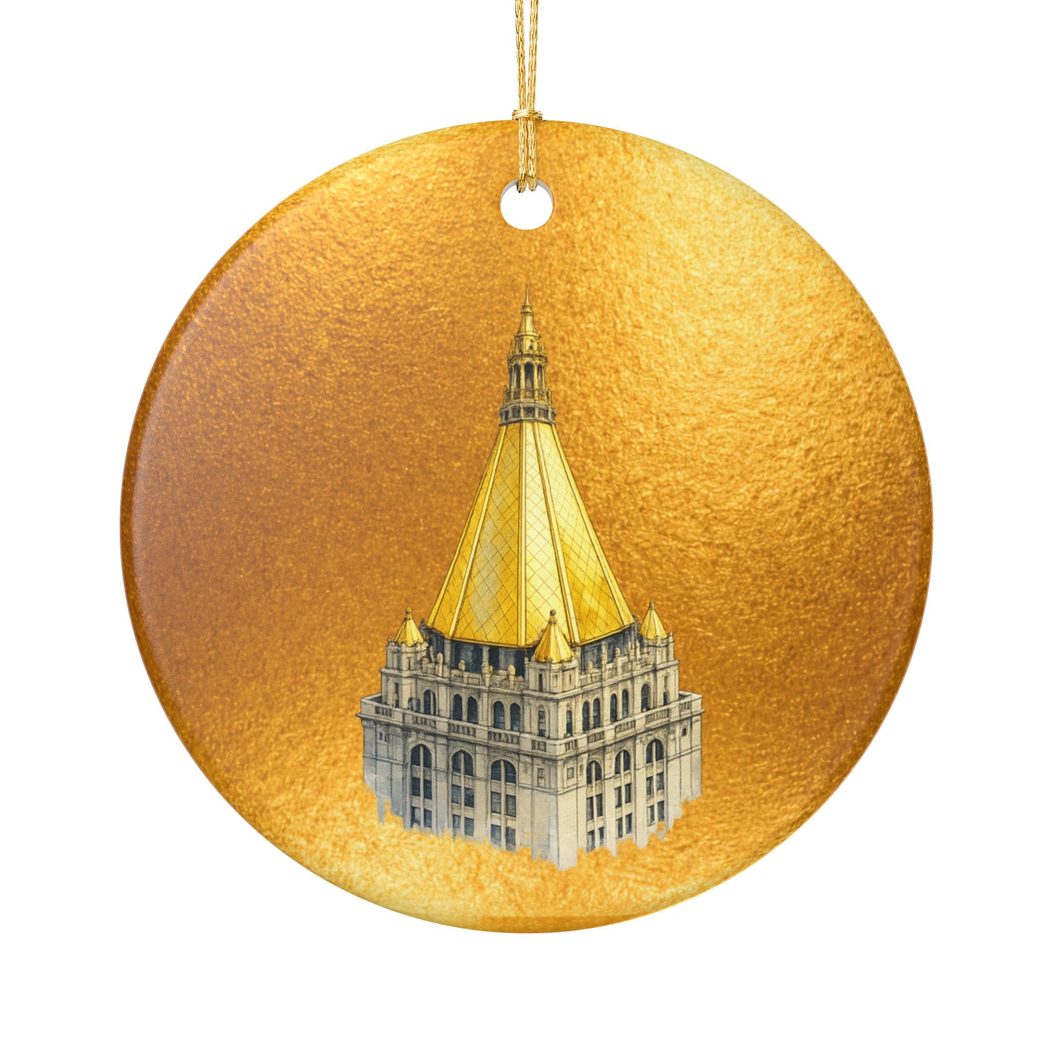 New York Life Building Ceramic Christmas Tree Ornament — NYC Skyline Holiday Decoration