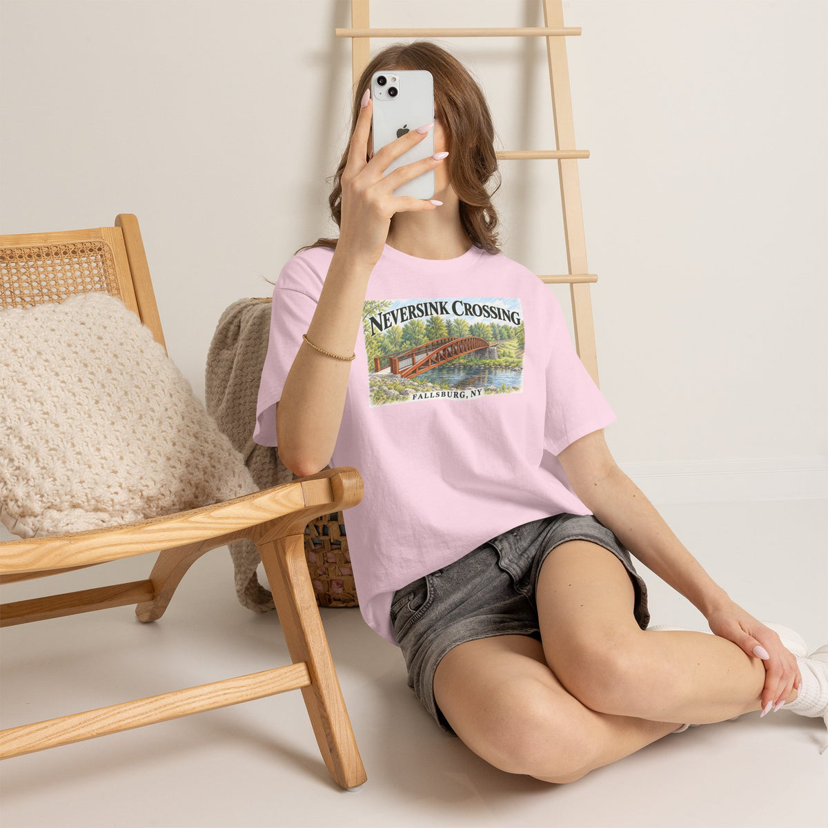 Neversink Crossing Fallsburg NY Scenic Bridge T-Shirt