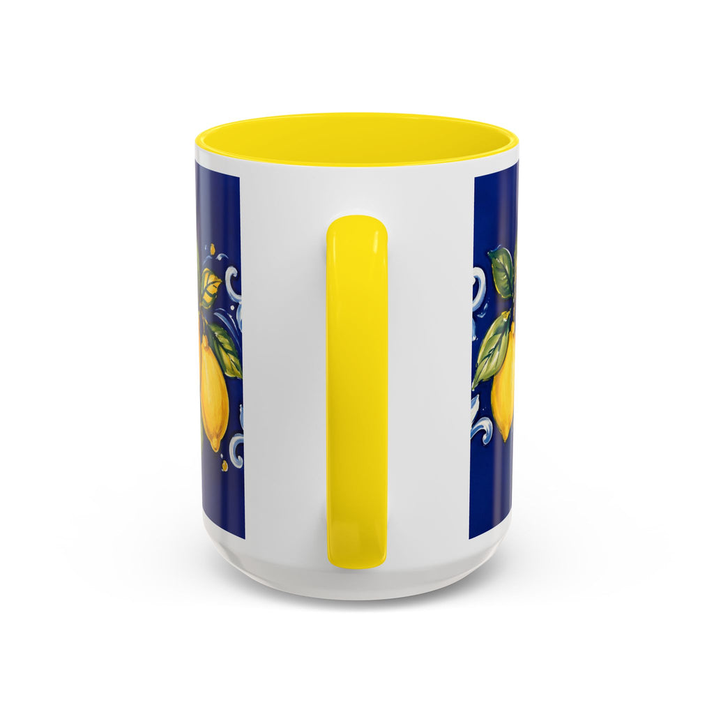 Little Italy Amalfi Blue with Lemon Mug — Blue Ceramic Kitchen Mug (11oz)