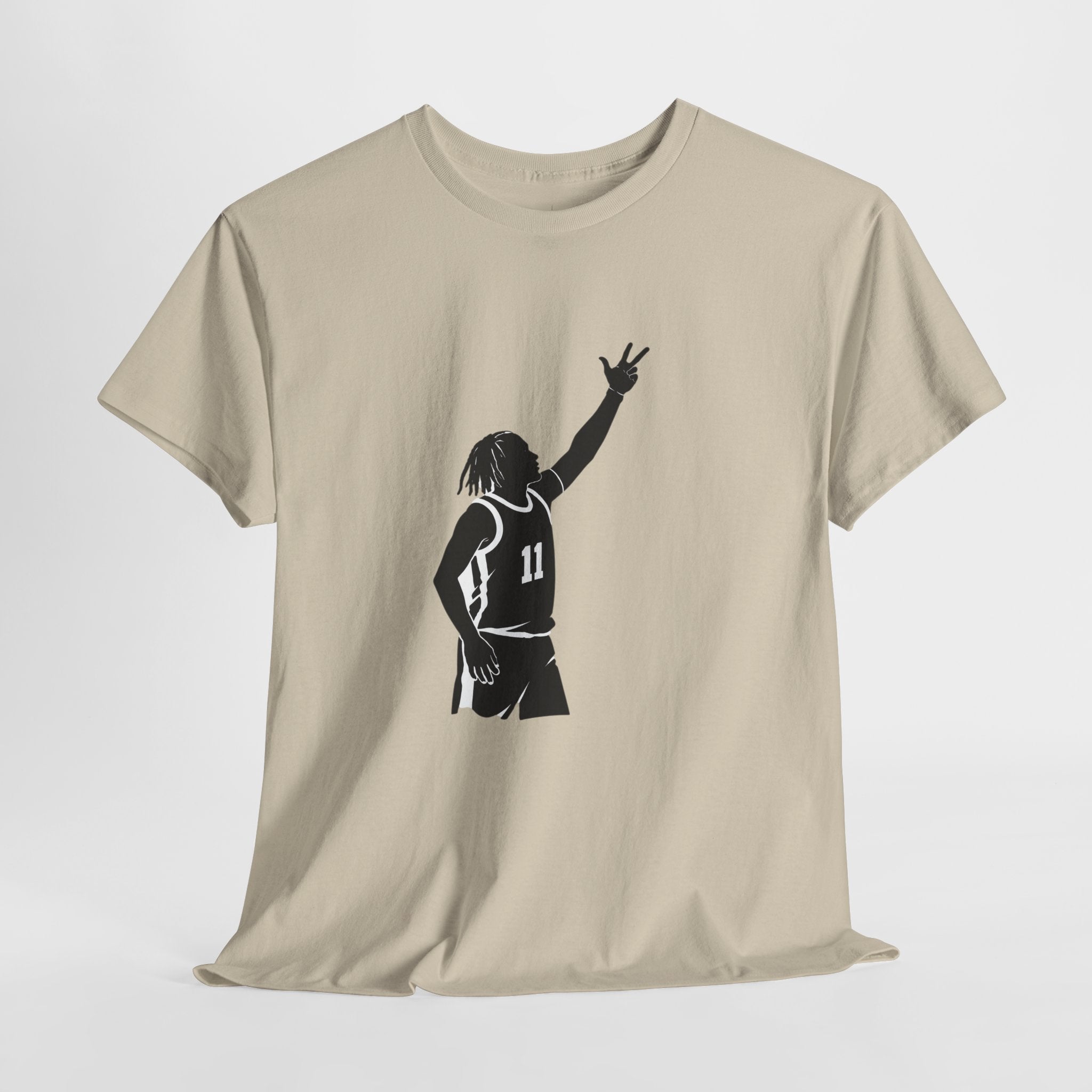 Customizable Jalen Brunson 3 Points Celly T-Shirt | New York Basketball Tee