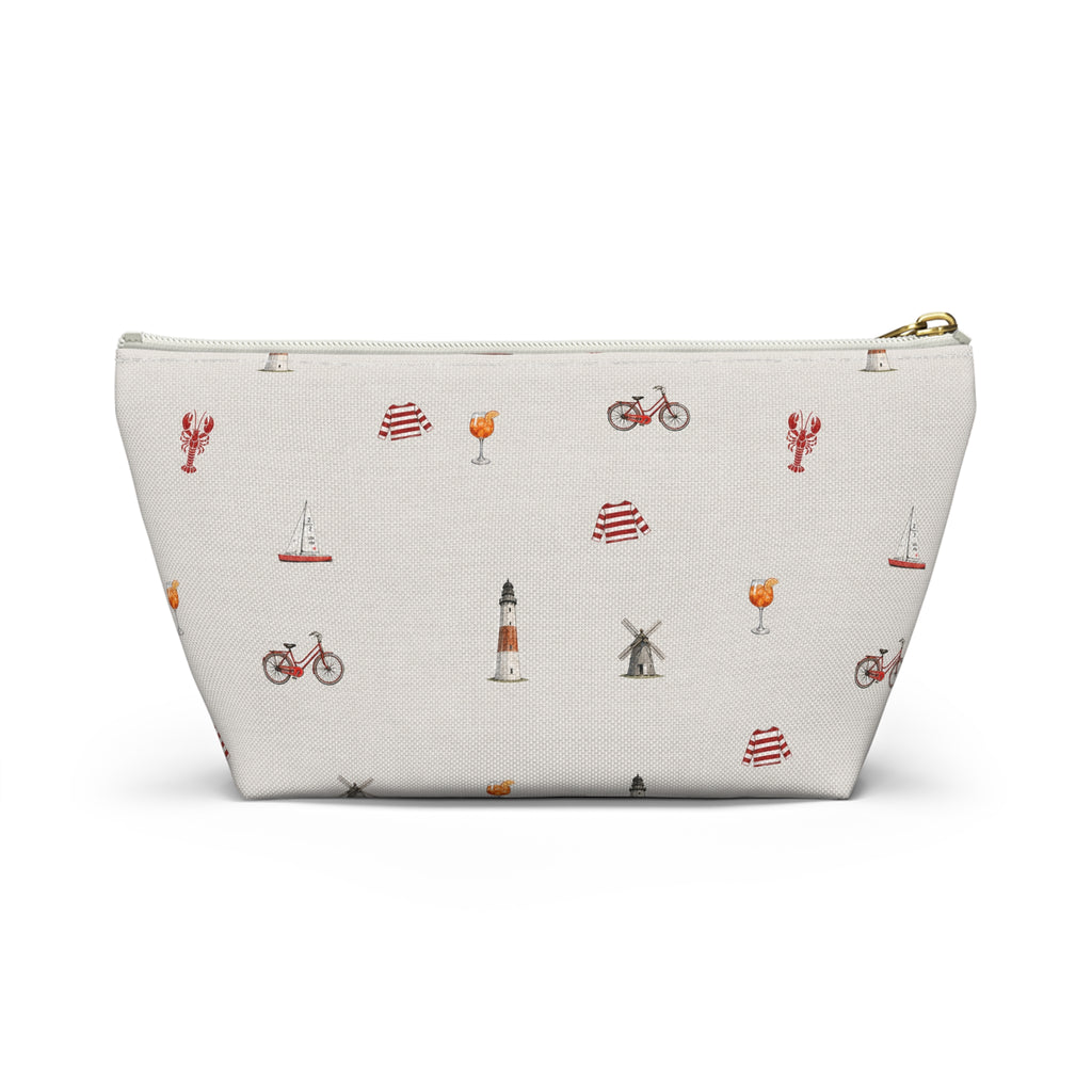 Icons of The Hamptons Heather Gray Accessory Pouch — T-Bottom Makeup Bag
