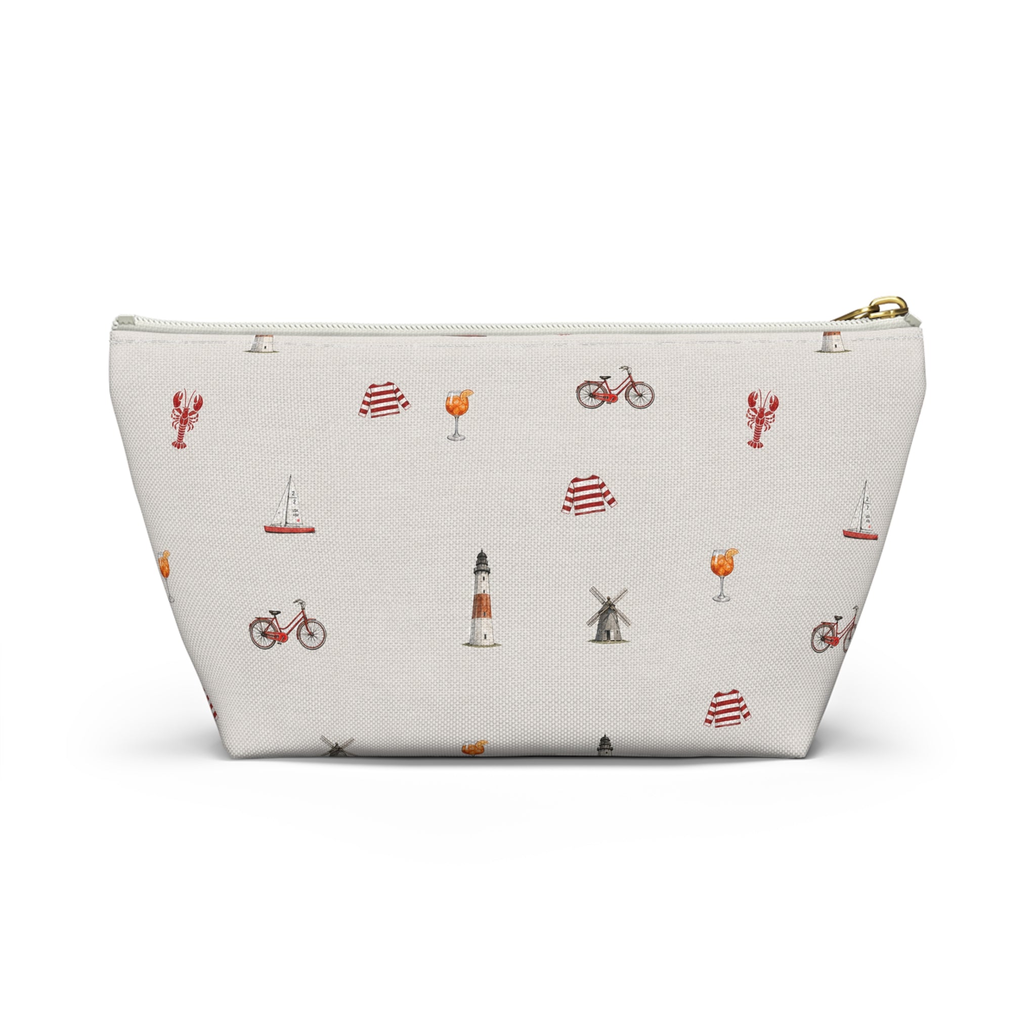Icons of The Hamptons Heather Gray Accessory Pouch — T-Bottom Makeup Bag
