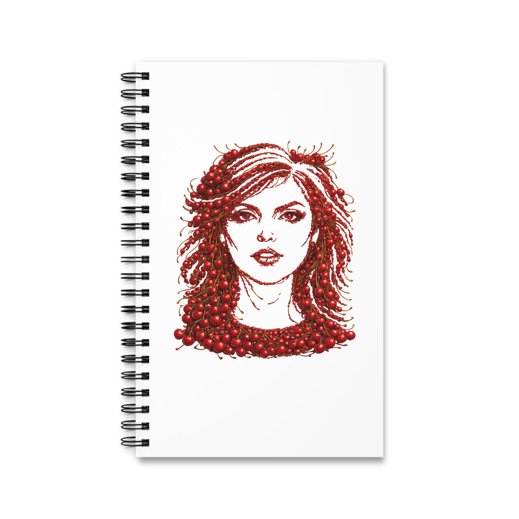 Customizable Cherry Debbie Harry Spiral Journal | NYC Music Blondie Notebook