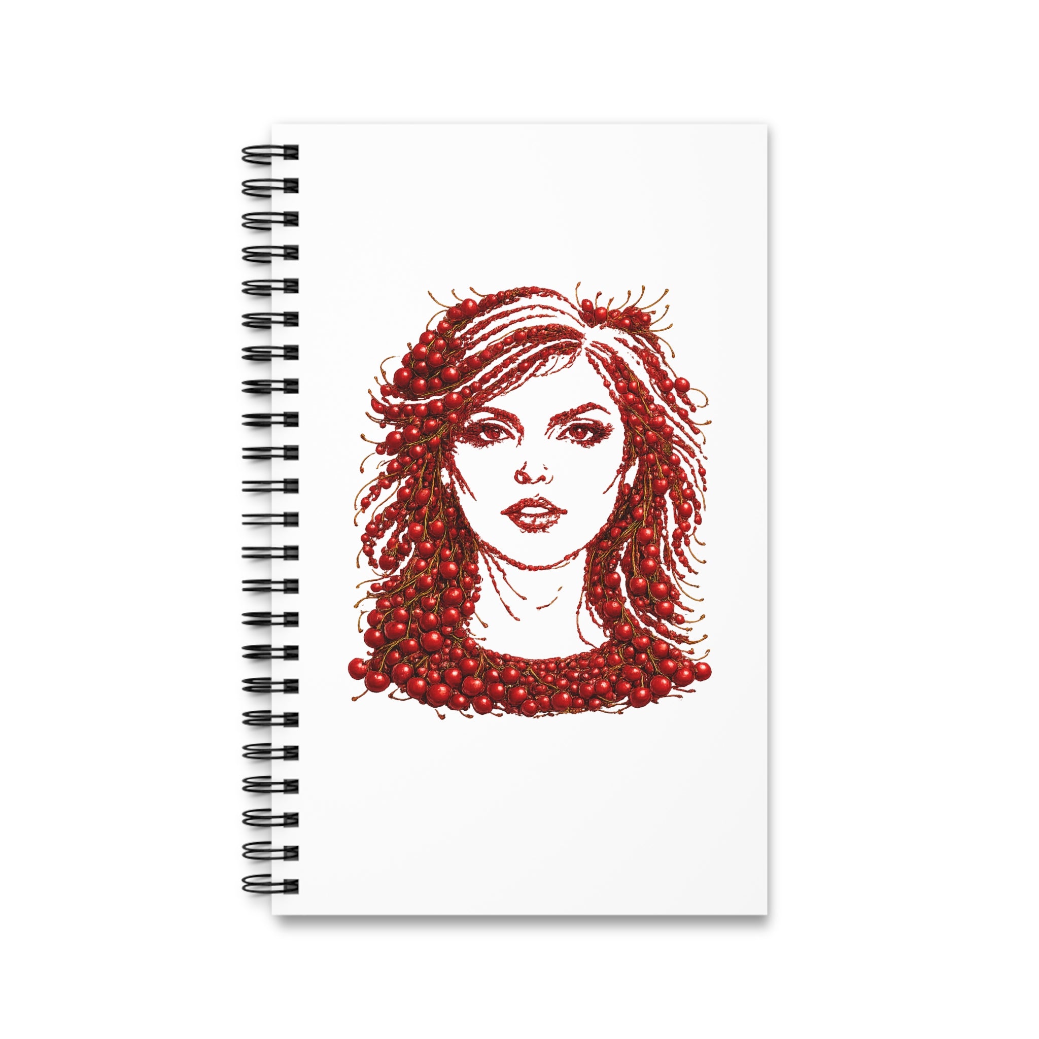 Customizable Cherry Debbie Harry Spiral Journal | NYC Music Blondie Notebook