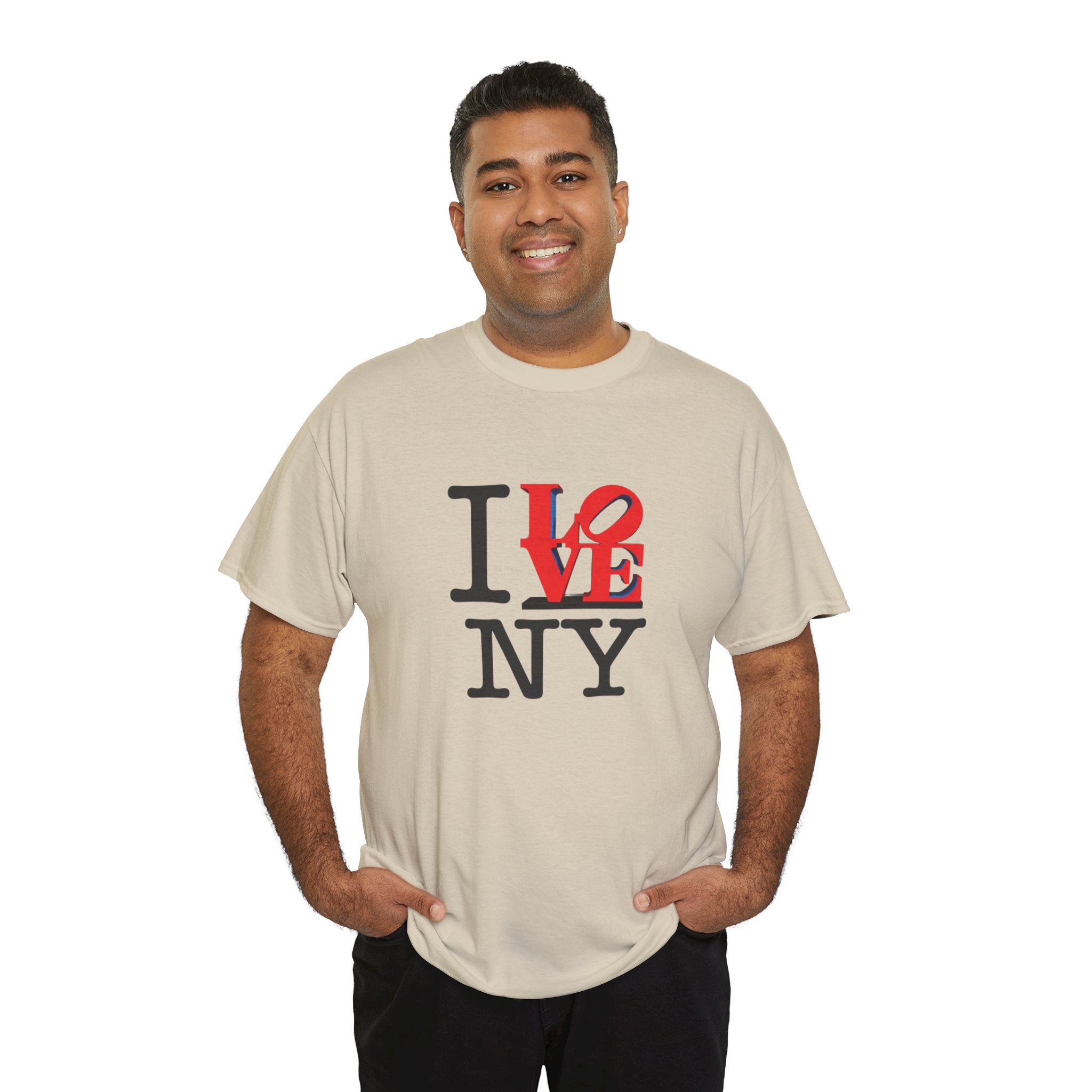 I Love NY Heavy Cotton Tee    NYC Gift Souvenir T-Shirt