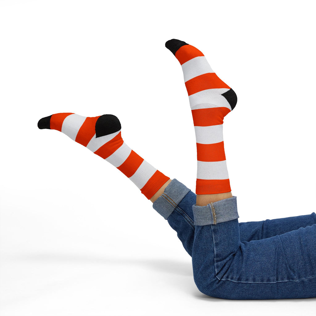 NYC Orange Steam Funnel Socks — Steamy Feet Sublimation Socks