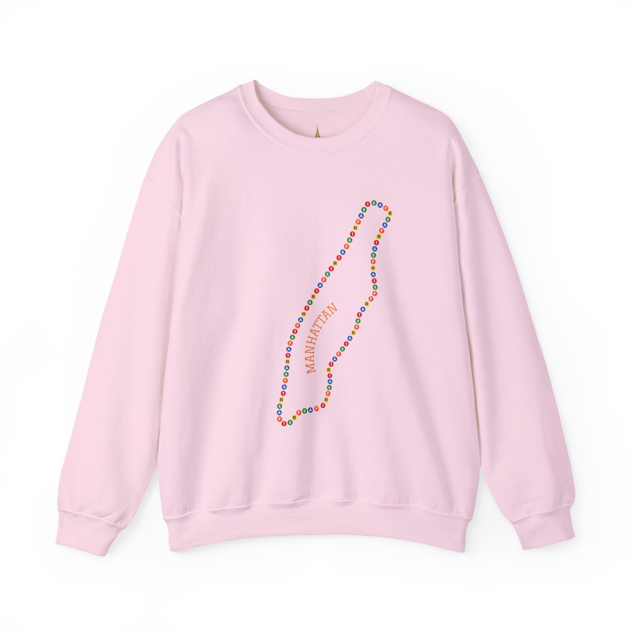 Manhattan Map Subway Signs Sweatshirt | NYC Crewneck Sweater