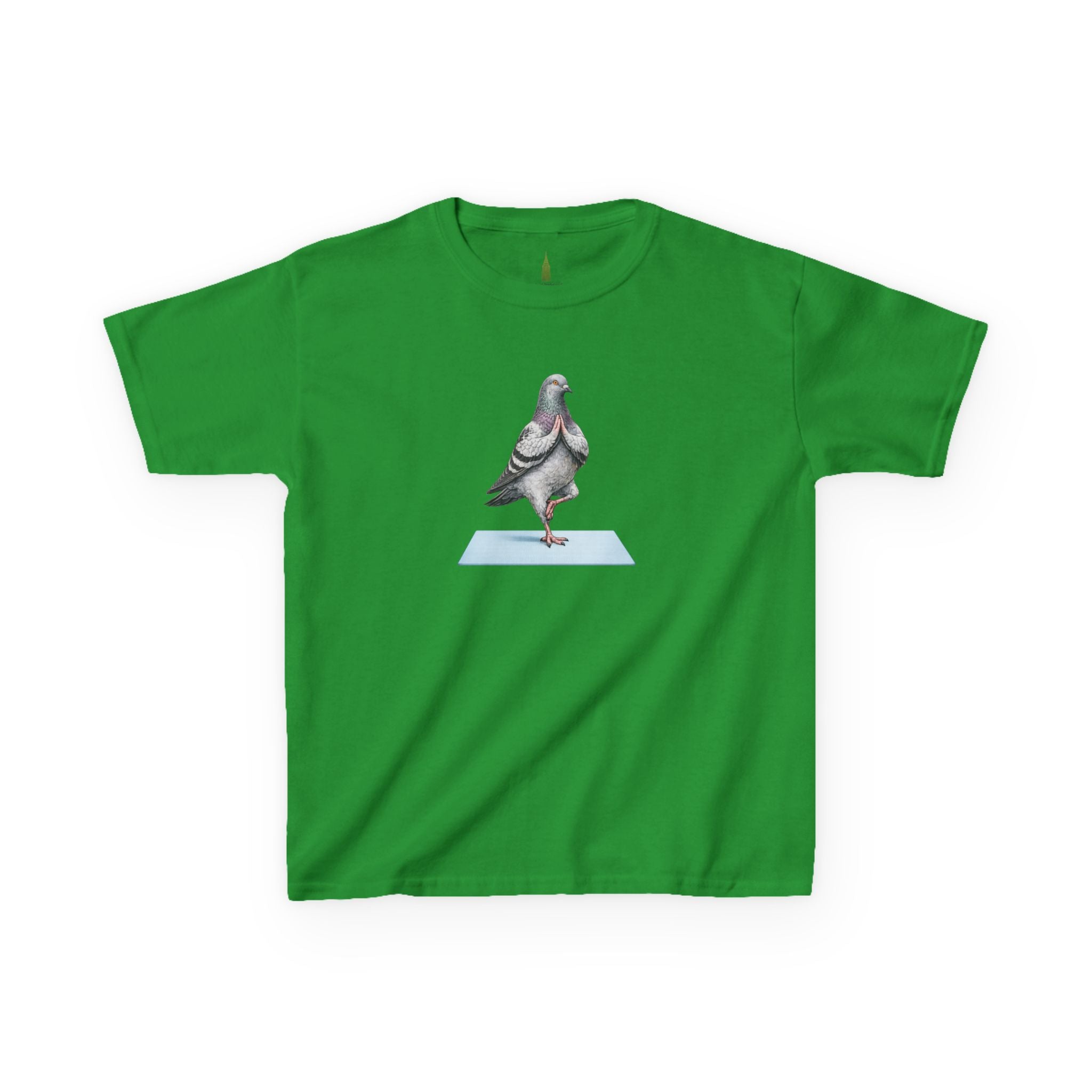 Customizable Central Park NYC Pigeon Kids Yoga Tee — Cute Bird Yoga T-Shirt for Children
