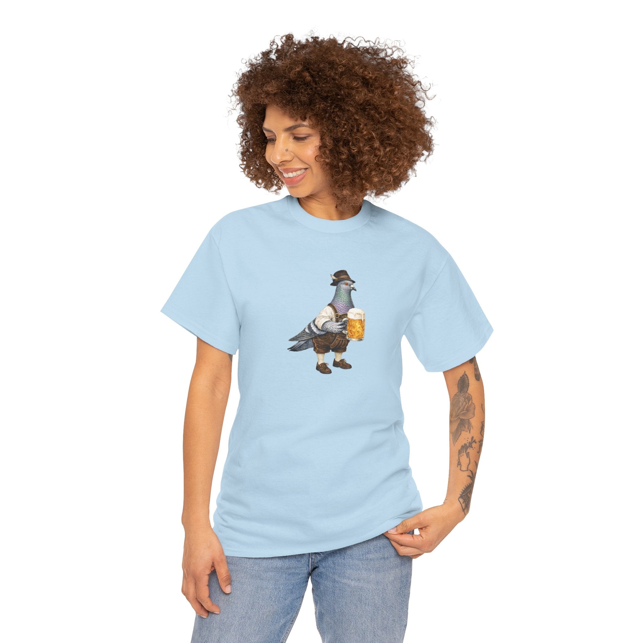 Customizable Yorkville NYC Pigeon T-Shirt | Oktoberfest Beer Garden Tee