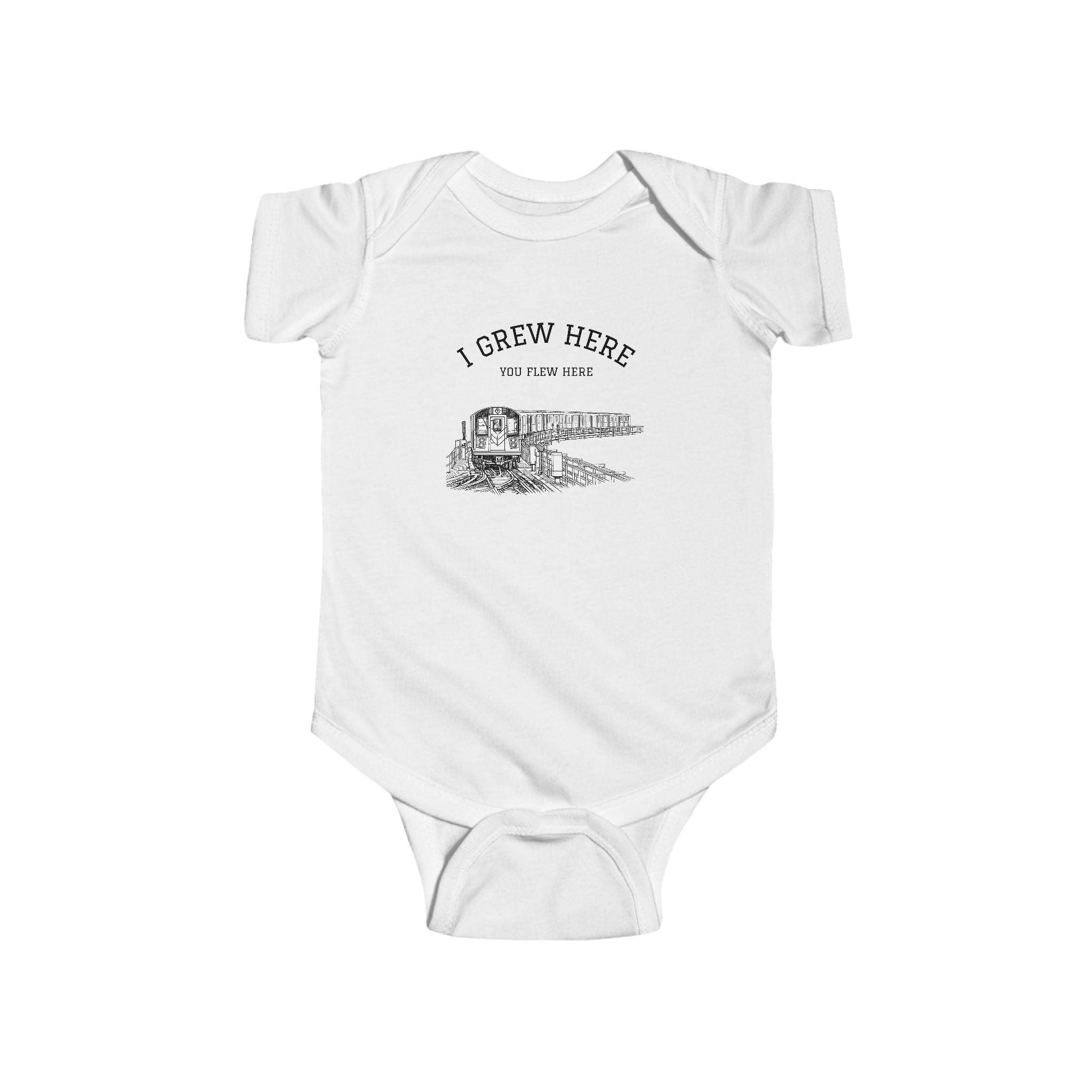 Body de Bebé del Metro Elevado de Nueva York | Yo crecí aquí, tú volaste aquí, baby onesie