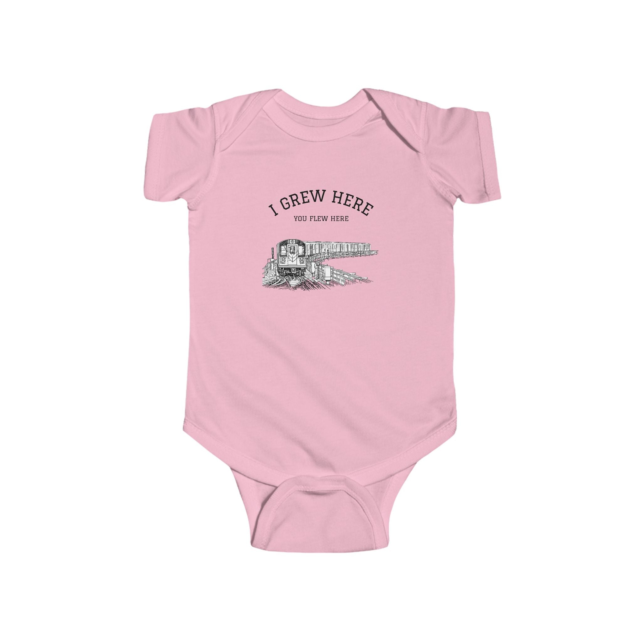Body de Bebé del Metro Elevado de Nueva York | Yo crecí aquí, tú volaste aquí, baby onesie