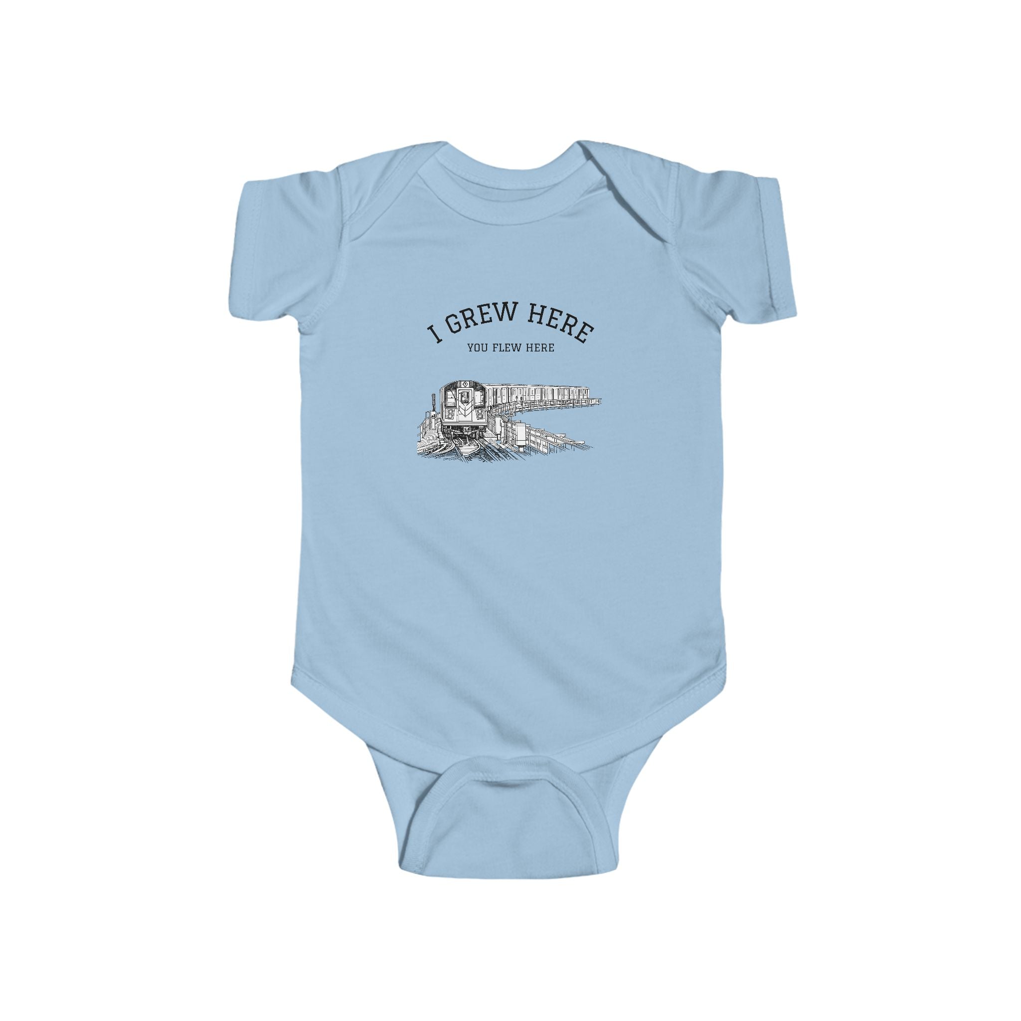 Body de Bebé del Metro Elevado de Nueva York | Yo crecí aquí, tú volaste aquí, baby onesie
