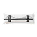 Manhattan Bridge Silhouette Pillow – Minimalist Cityscape Decor