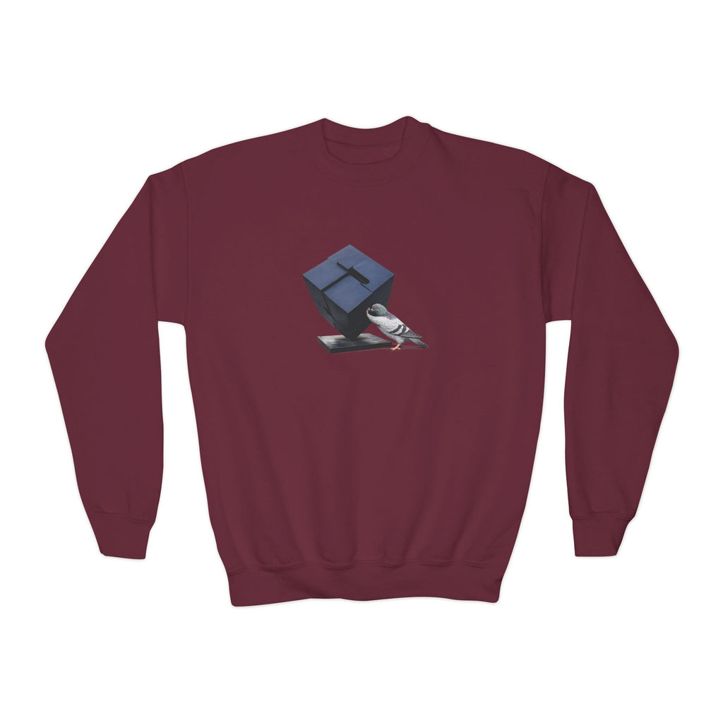 Customizable Astor Place NYC Pigeon NYC Kids Crewneck Sweatshirt    New York Alamo Cube Bird Lover Childrens Sweater