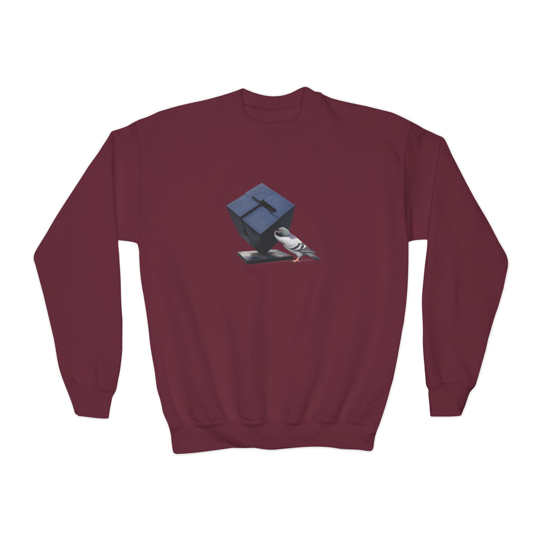 Customizable Astor Place NYC Pigeon NYC Kids Crewneck Sweatshirt    New York Alamo Cube Bird Lover Childrens Sweater