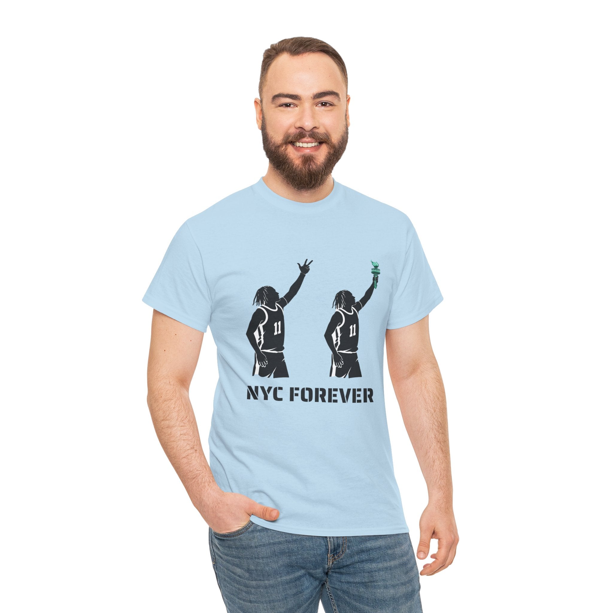 New York Basketball Jalen Brunson Tee | NYC Icons Statue of Liberty T-shirt