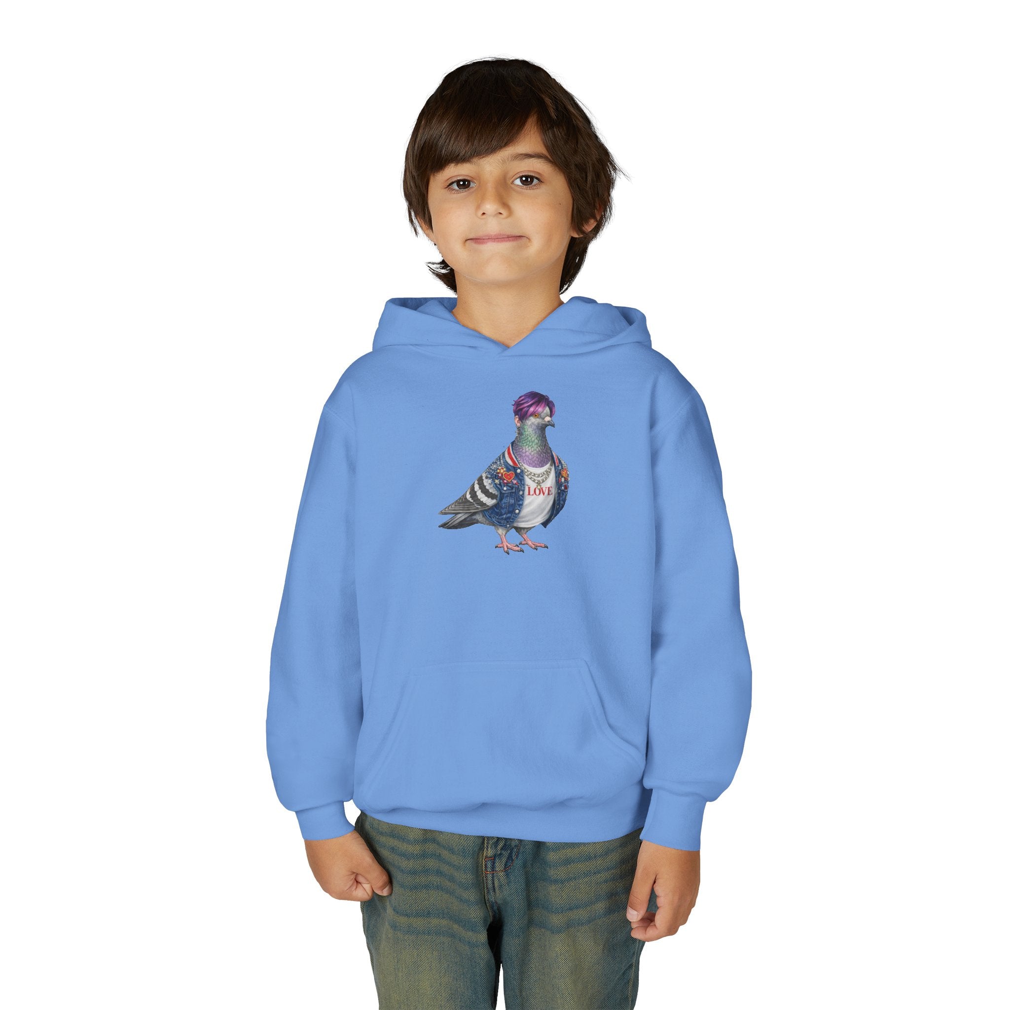 Sudadera con Capucha Personalizable para Niños Koreatown NYC Pigeon NYC | Sudadera con Capucha para Niños Amantes de las Aves Estrella de KPop de Nueva York