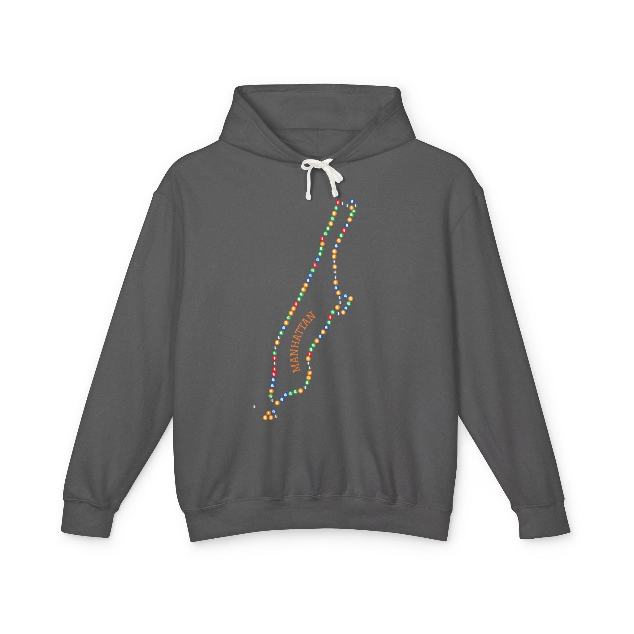 Manhattan Map Subway  Hoodie | New York Borough Outline Hooded Sweatshirt
