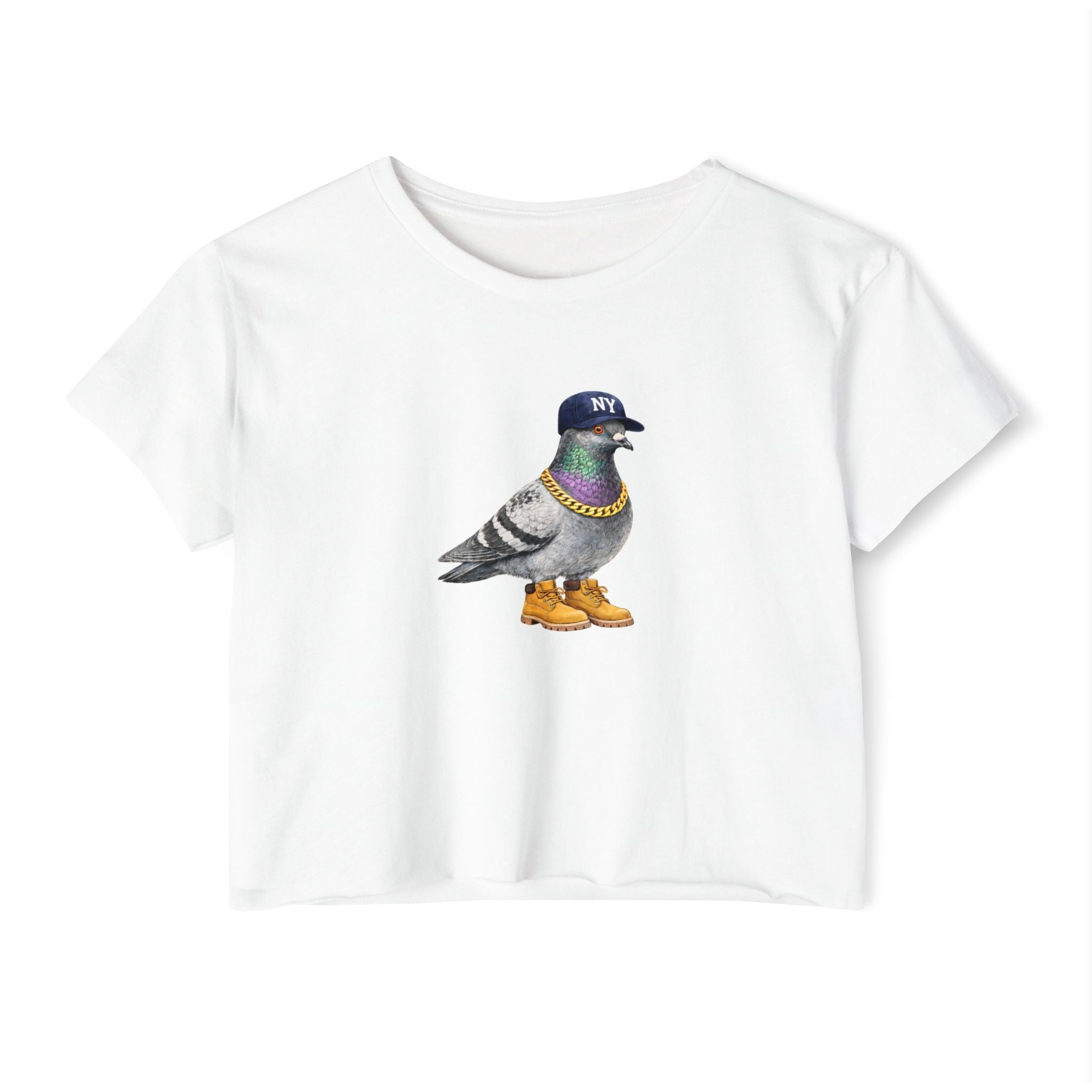 Customizable Bronx NYC Pigeon Crop Top
