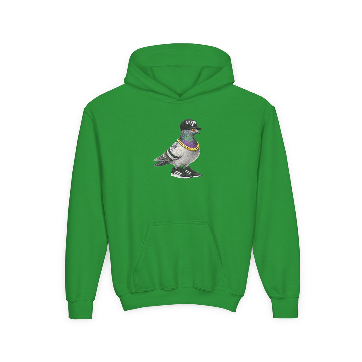 Customizable Brooklyn NYC Pigeon NYC Kids Hoodie | New York Baseball Sports Fan Bird Lovers Childrens Hooded Sweatshirt