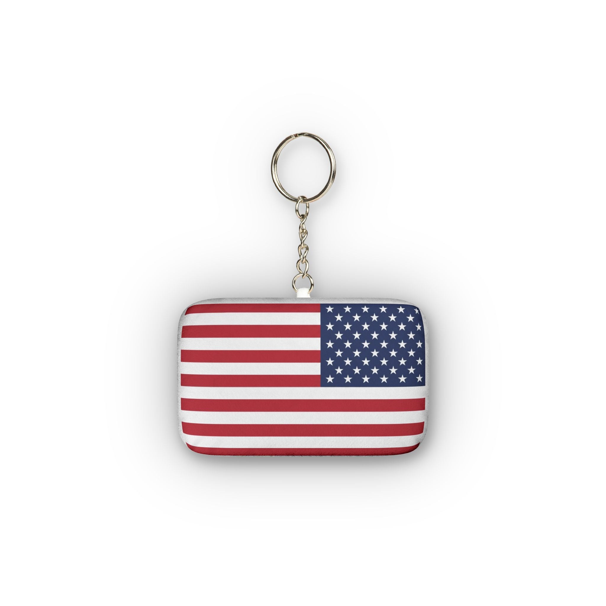 American Flag Mini Plush Keychain - Coastal Style Bag Charm