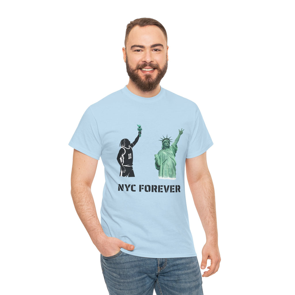 New York Forever Basketball Tee | Jalen Brunson Statue of Liberty T-Shirt