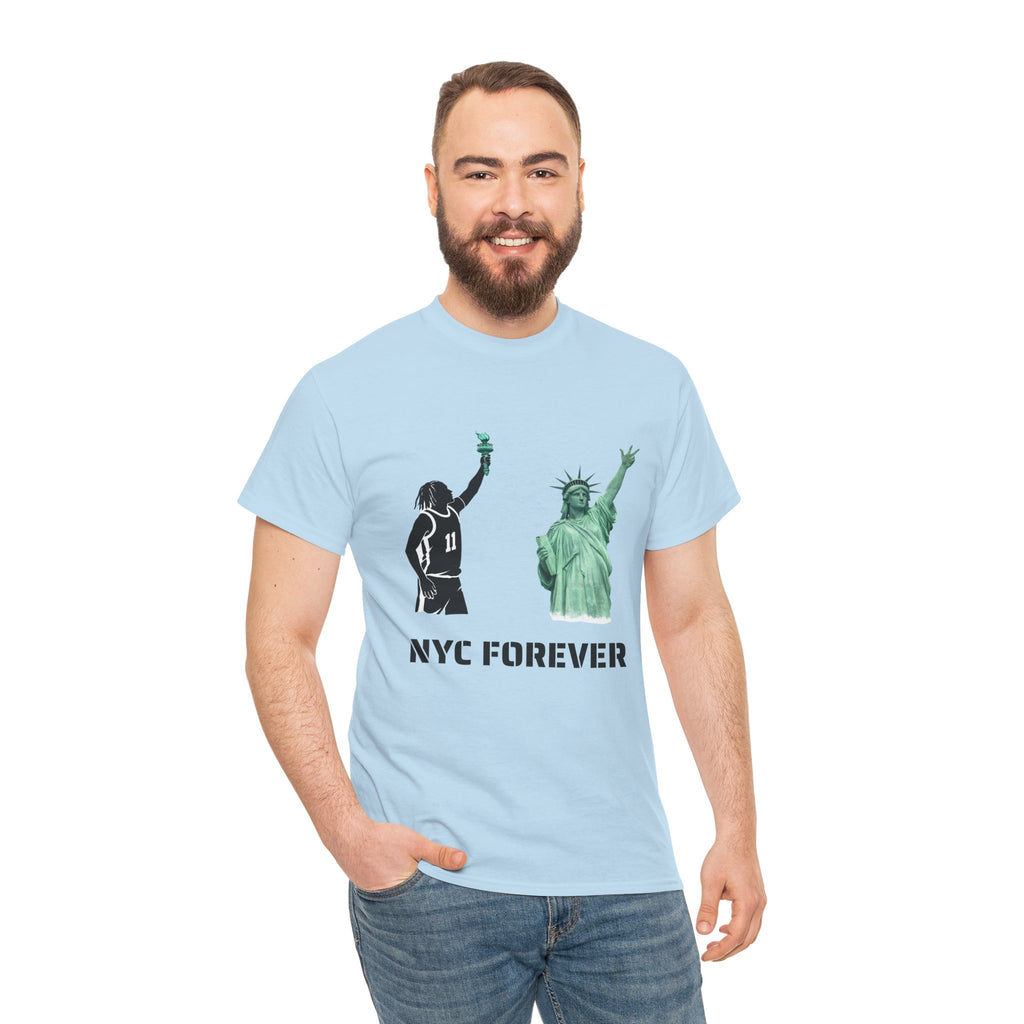 New York Forever Basketball Tee | Jalen Brunson Statue of Liberty T-Shirt