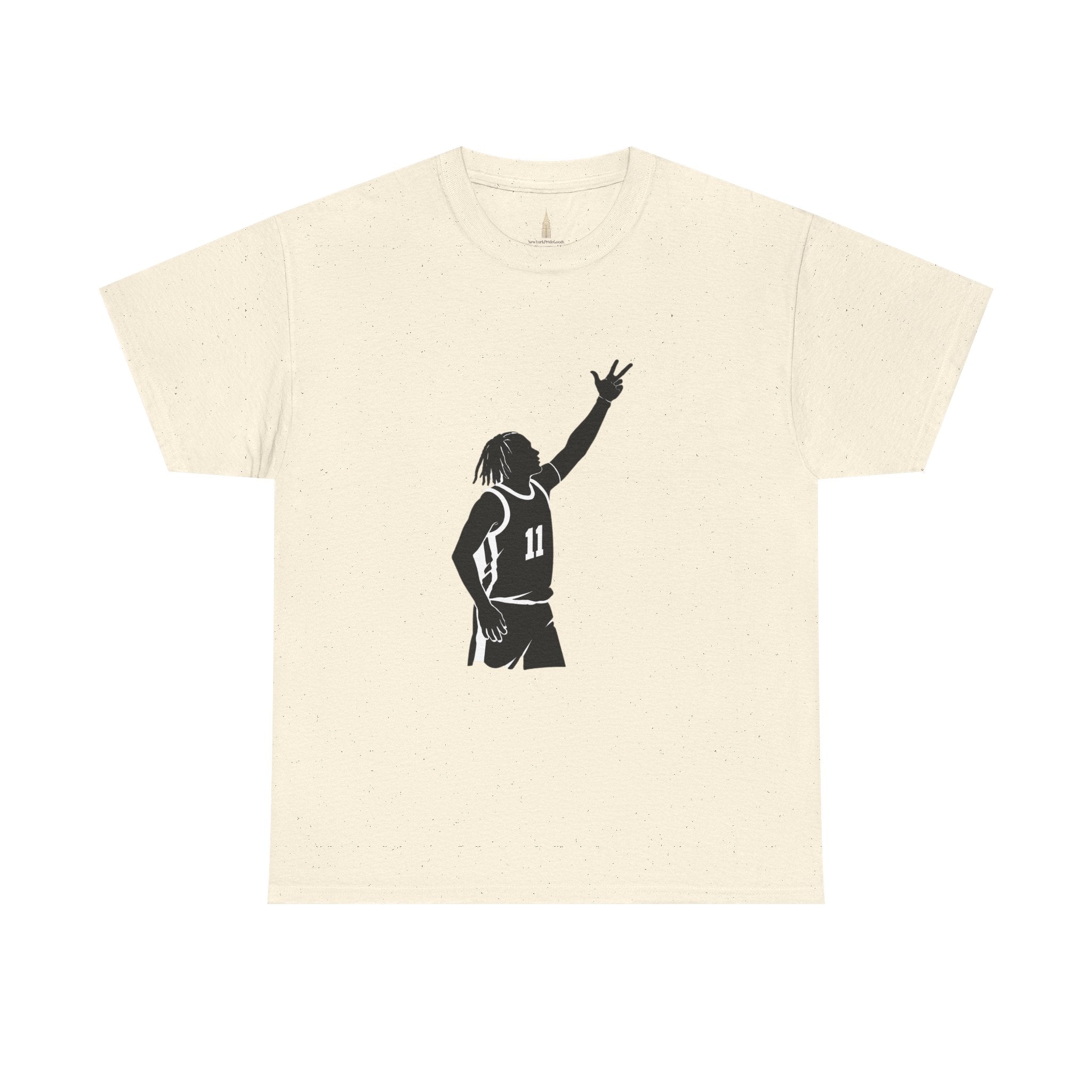 Customizable Jalen Brunson 3 Points Celly T-Shirt | New York Basketball Tee