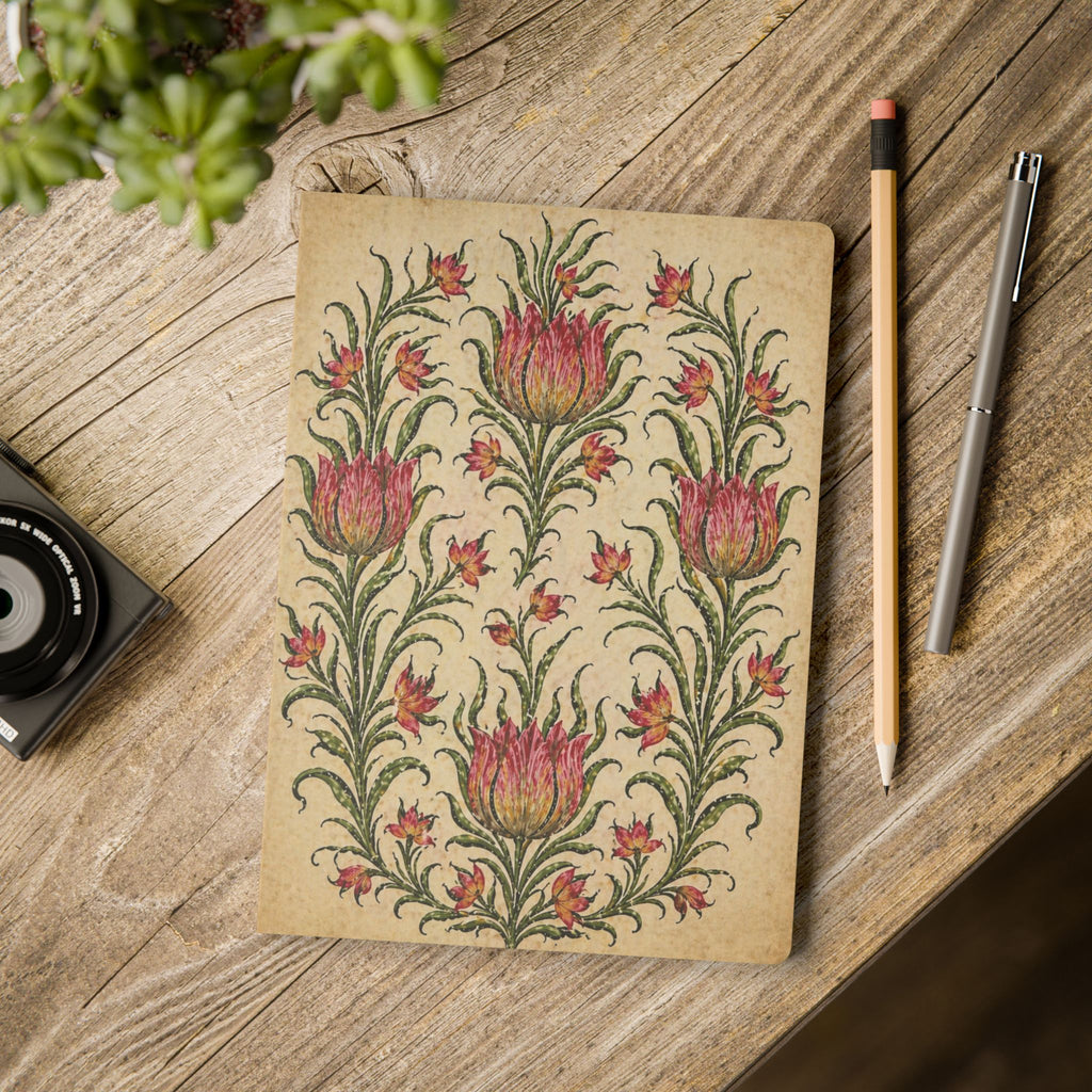 Botanical Garden Vintage-style Floral Journal —Garden Softcover Notebook