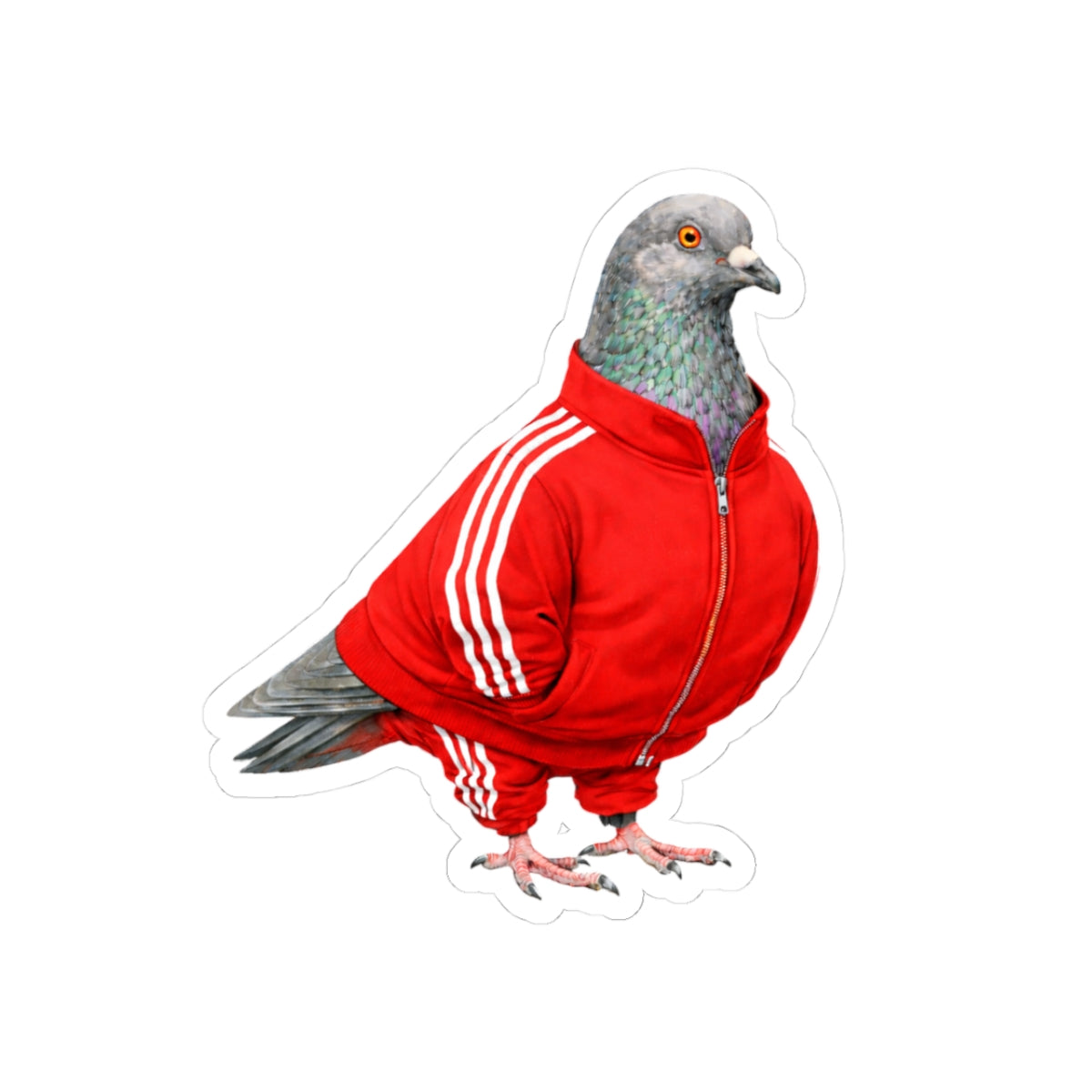 Brighton Beach NYC Pigeon 3" x 3" Sticker