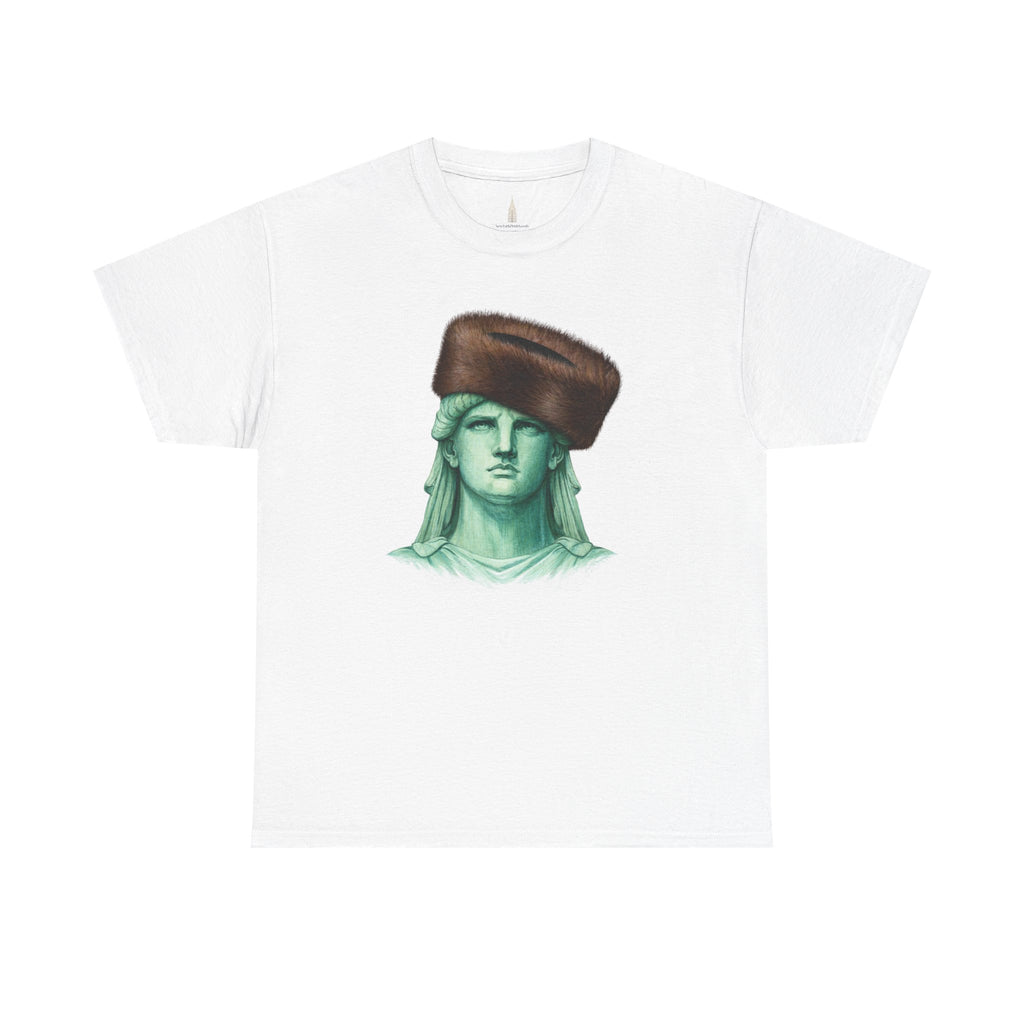 Statue of Liberty Crowned with Shtreimel T-Shirt | NYC Statue Tee