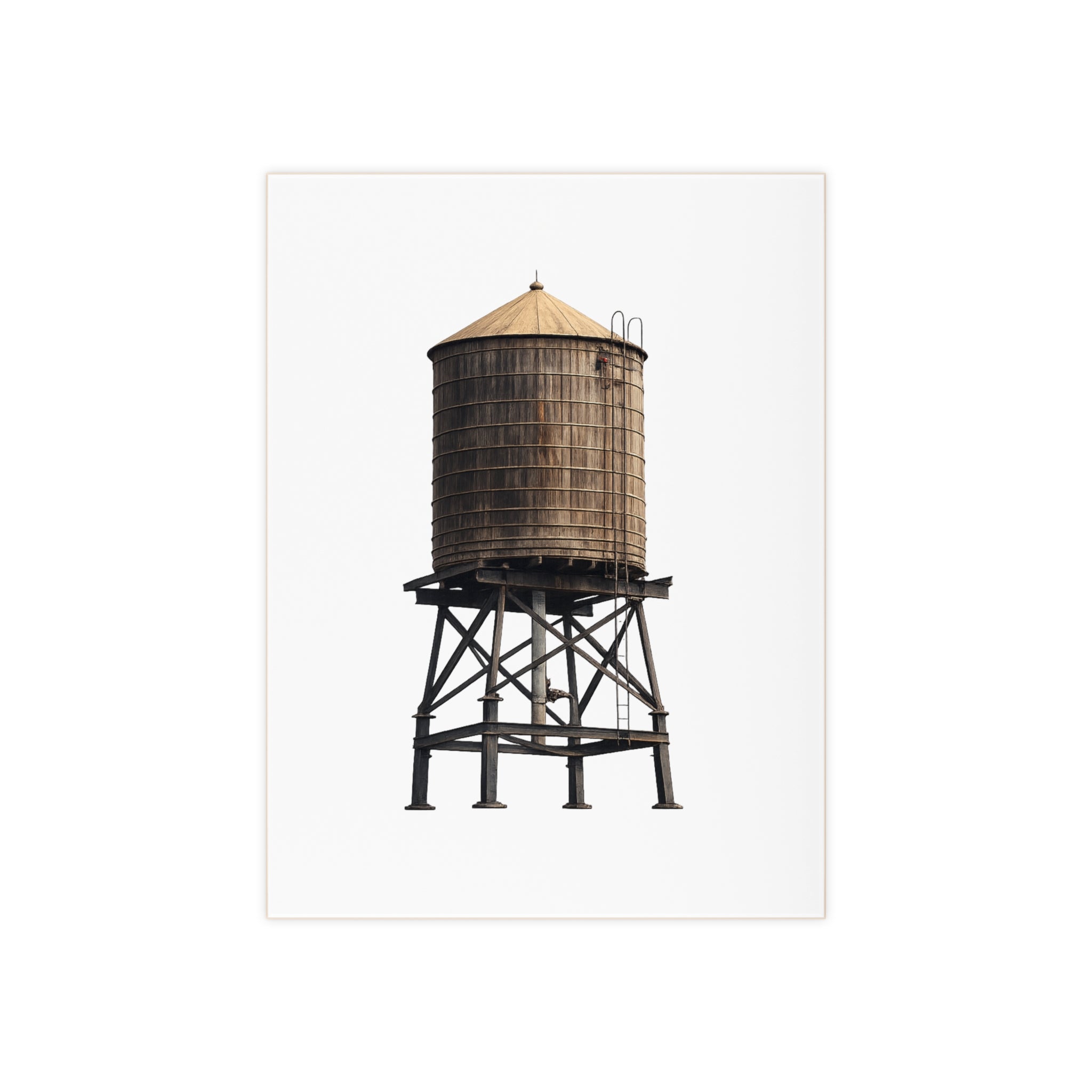 New York City Water Tower Ceramic Shower Bath Tile 6" x 8"