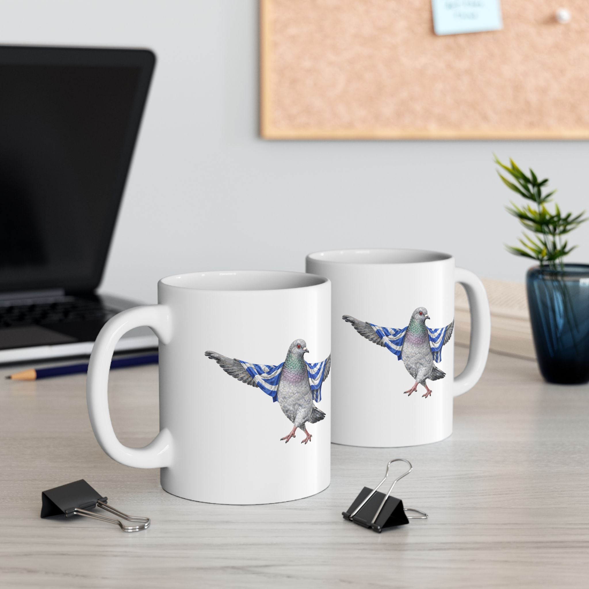 Customizable Astoria NYC Pigeon Mug | Greek Queens Bird Lovers Ceramic Coffee Cup