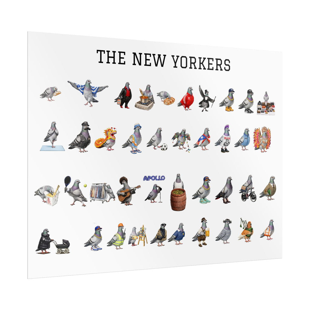 The New Yorkers Neighborhood Pigeons Rolled Poster | NYC Pigeon Gift for Bird Lovers