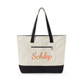 Schlep Zippered Canvas Tote Bag | Grocery Schlepping Subway Tote