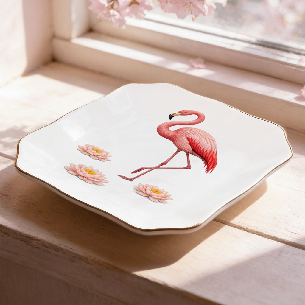Bronx Zoo Pink Flamingo Jewelry and Trinket Tray