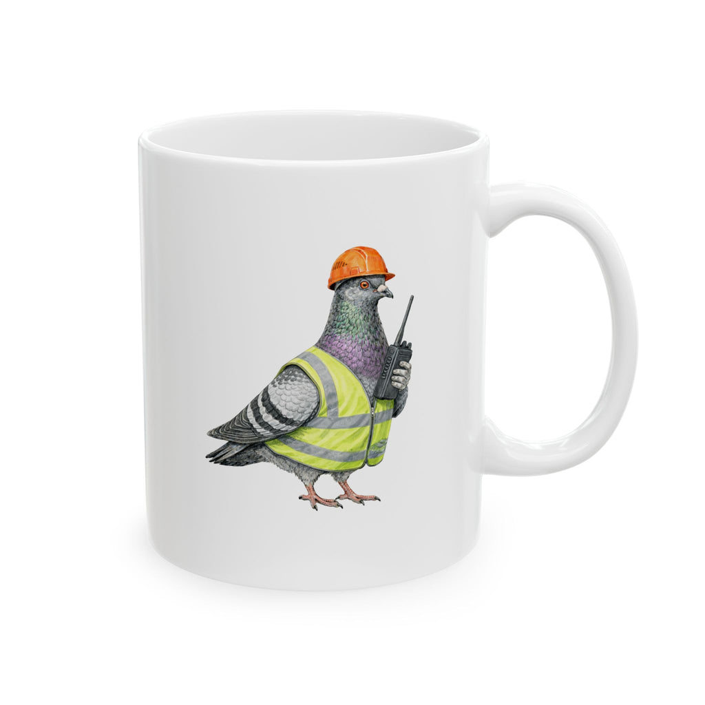 Customizable Red Hook NYC Pigeon Mug | Dock Worker Construction Bird Lovers Ceramic Coffee Cup