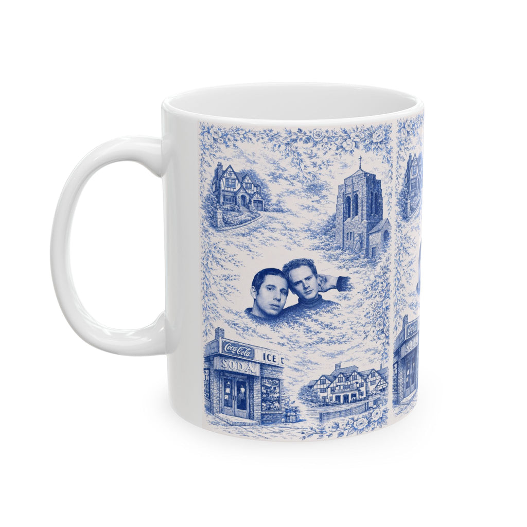 Forest Hills Blue and White Toile De Jouy Mug | Queens Chinoiserie