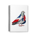 Customizable Washington Heights NYC Pigeon Spiral Journal | New York Bird Lovers Notebook