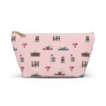 Icons of DUMBO Pink Accessory Pouch — T-Bottom Makeup Bag